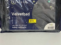 Zelesta velvetbed 140x200 antracite - afbeelding 2 van  3