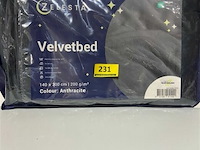 Zelesta velvetbed 140x200 antracite - afbeelding 2 van  3
