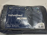 Zelesta velvetbed 200x200 anthracite 200 gr - afbeelding 2 van  3