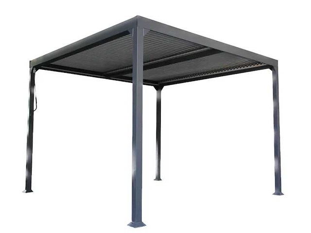 Zelfdragende bioklimatologische pergola first ii aluminiumantracietgrijs, 9m² - afbeelding 9 van  15