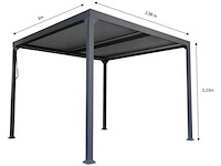 Zelfdragende bioklimatologische pergola first ii aluminiumantracietgrijs, 9m² - afbeelding 11 van  15