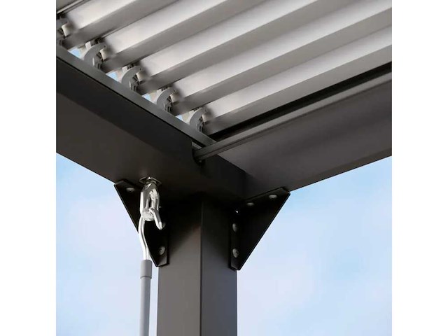 Zelfdragende bioklimatologische pergola first ii aluminiumantracietgrijs, 9m² - afbeelding 14 van  15