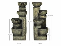 Zen ornamental garden fountain met verstelbare doorstroming en onderwaterpomp inbegrepen - afbeelding 3 van  5