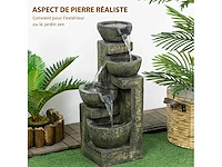 Zen ornamental garden fountain met verstelbare doorstroming en onderwaterpomp inbegrepen - afbeelding 4 van  5