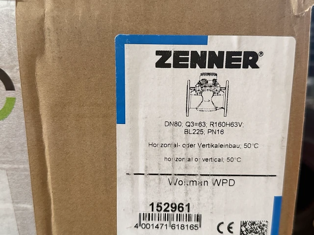 Zenner bulkwatermeter woltman wpd - afbeelding 3 van  3