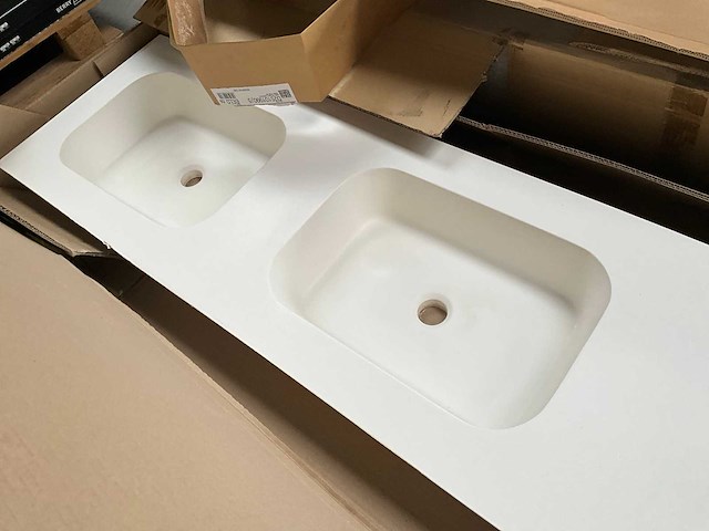 Zenon smart solid surface dubbele wastafel - afbeelding 2 van  3