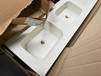 Zenon smart solid surface dubbele wastafel - afbeelding 3 van  5