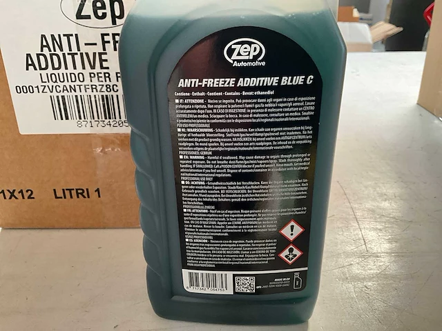 Zep automotive antivries voor koelsystemen met blauwe koelvloeistof 1000ml (12x) - afbeelding 3 van  3