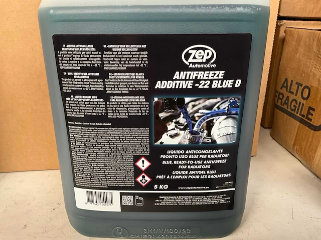 Zep automotive antivries voor koelsystemen met blauwe vloeistof 5kg (4x) - afbeelding 3 van  4