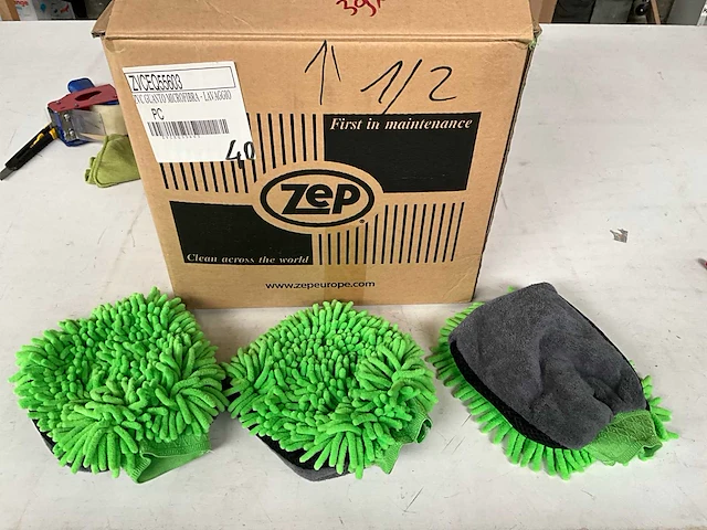 Zep vehicle care stofhandschoen microfiber (39x) - afbeelding 1 van  4