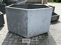 Zeshoekige kunststof bloembak - afbeelding 2 van  3