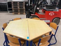 Zeshoekige tafel + 6 stoelen - afbeelding 2 van  2