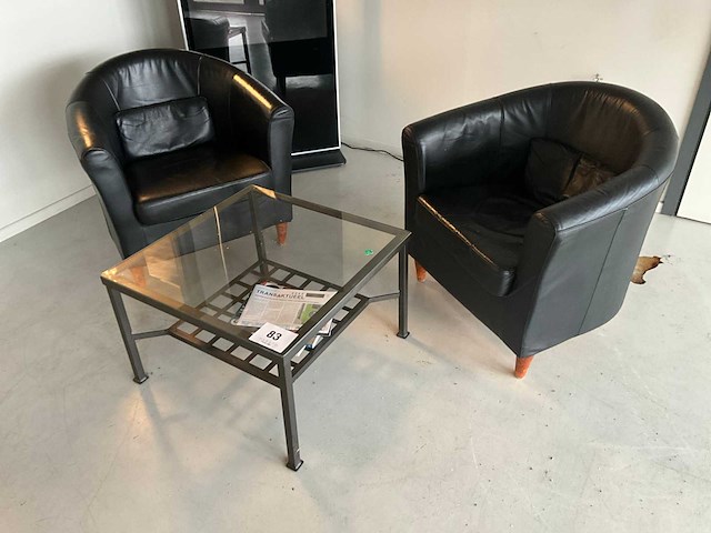 Zetel (2x) + salontafel - afbeelding 1 van  2