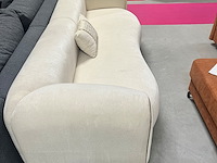 Zetel – design 2-zit | crème bouclé met goudkleurig frame - afbeelding 2 van  5