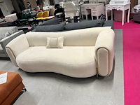 Zetel – design 2-zit | crème bouclé met goudkleurig frame - afbeelding 5 van  5