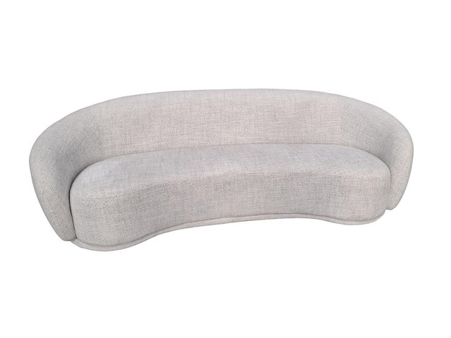 Zetel mk-3131 maude 2+3-zit in lichtgrijze stof - afbeelding 1 van  2