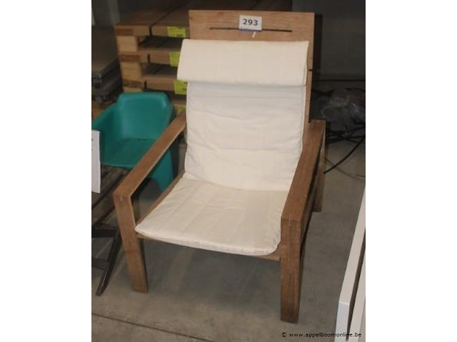 Zetel teak + kussen - afbeelding 1 van  1