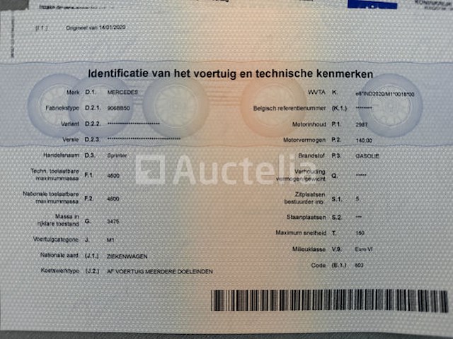 Ziekenwagen mercedes sprinter ( 2020 / wdb 907 653 1p 156 776 ) - afbeelding 22 van  34