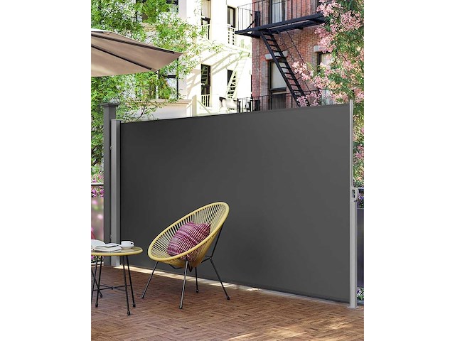 Zijluifel met doos in uitschuifbaar roestbestendig staal 200 x 400 cm - afbeelding 2 van  4