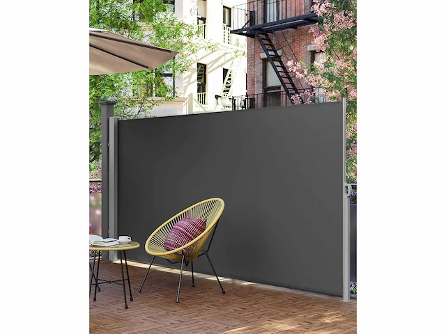 Zijluifel met doos in uitschuifbaar roestbestendig staal 200 x 400 cm - afbeelding 2 van  6