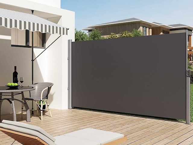 Zijluifel voor balkon 180x350cm - donkergrijs - afbeelding 1 van  10