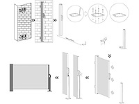 Zijluifel voor balkon 180x350cm - donkergrijs - afbeelding 9 van  10