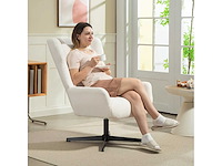 Zijstoel, gestoffeerde stoel met sherpa-fleece bekleding - afbeelding 2 van  9