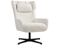 Zijstoel, gestoffeerde stoel met sherpa-fleece bekleding - afbeelding 3 van  9