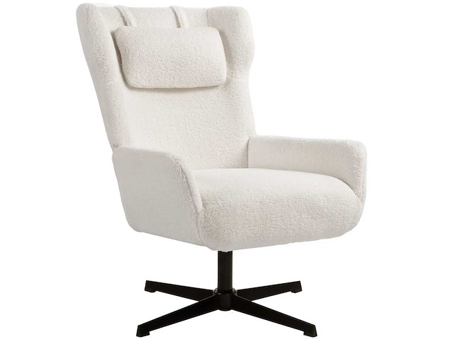 Zijstoel, gestoffeerde stoel met sherpa-fleece bekleding - afbeelding 7 van  9