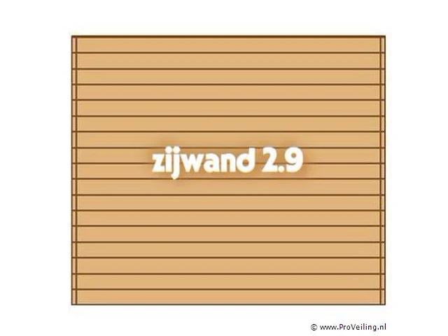 Zijwand t.b.v. carport - 300x290cm - afbeelding 1 van  1