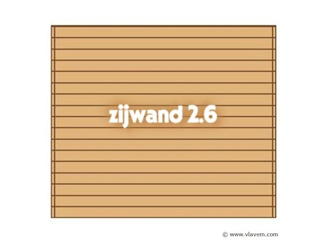 Zijwand tbv carport 2,6x3 - afbeelding 1 van  1
