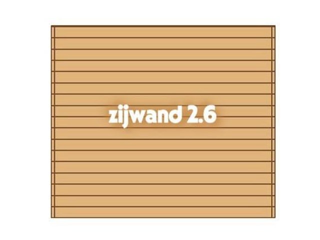 Zijwand tbv carport 2,6x3 - afbeelding 1 van  1