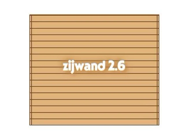 Zijwand tbv carport 2,6x3 - afbeelding 1 van  1