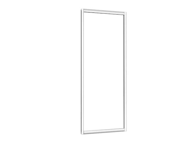Zijwand transparant glas, 1,90 x h,190 cm, verchroomd, easy - afbeelding 2 van  4