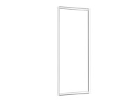 Zijwand transparant glas, 1,90 x h,190 cm, verchroomd, easy - afbeelding 2 van  4