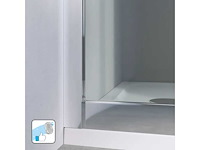 Zijwand transparant glas, 1,90 x h,190 cm, verchroomd, easy - afbeelding 3 van  4