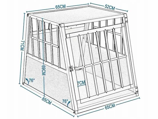 Zilveren metalen hondendrager xl - afbeelding 5 van  5