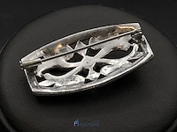 Zilverkleurige broche - afbeelding 3 van  4