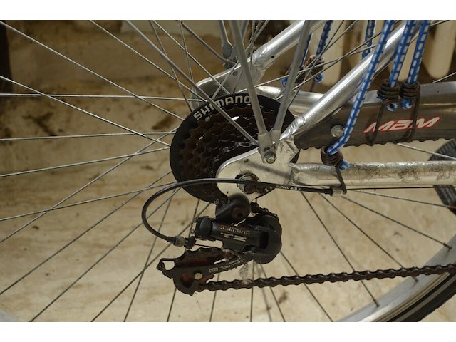 Zilverkleurige damesfiets country mbm - afbeelding 7 van  10
