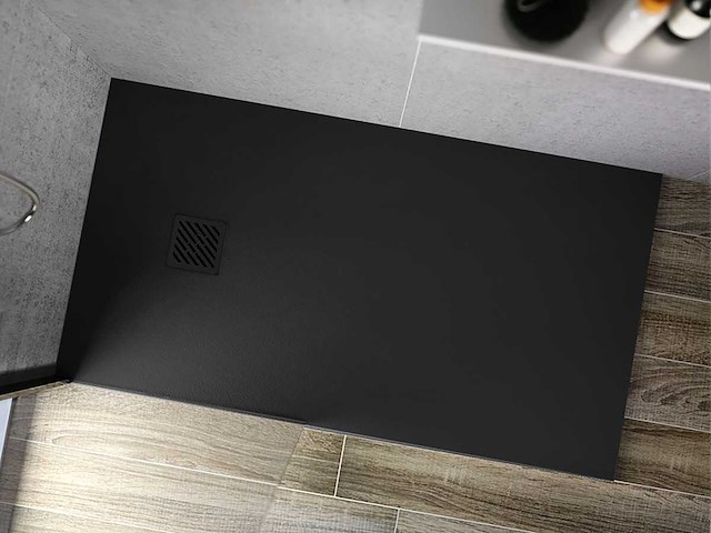 Zimmer - plus - composiet douchebak 160x90 mat zwart - afbeelding 1 van  1