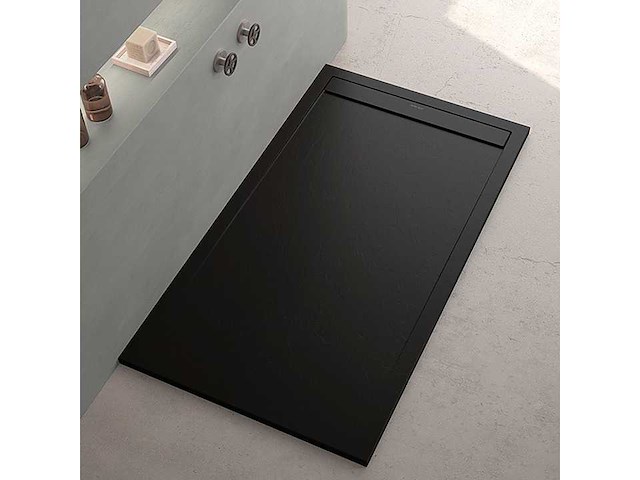 Zimmer - smart - composiet douchebak 140x90 mat zwart - afbeelding 1 van  1