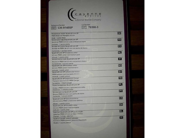 Zimmer-biomet - implants orthopédique (351x) - afbeelding 4 van  47
