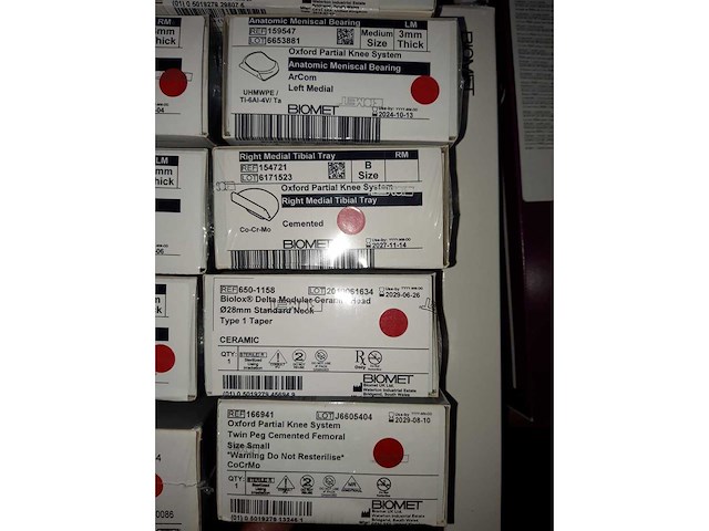 Zimmer-biomet - implants orthopédique (351x) - afbeelding 6 van  47