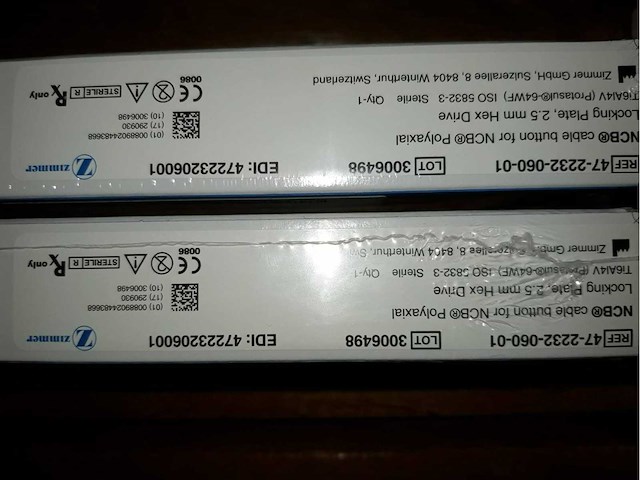 Zimmer-biomet - implants orthopédique (351x) - afbeelding 9 van  47