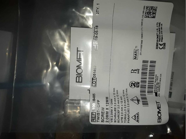 Zimmer-biomet - implants orthopédique (351x) - afbeelding 34 van  47