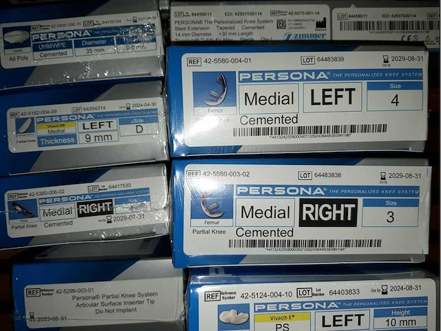 Zimmer-biomet - implants orthopédique (351x) - afbeelding 9 van  20