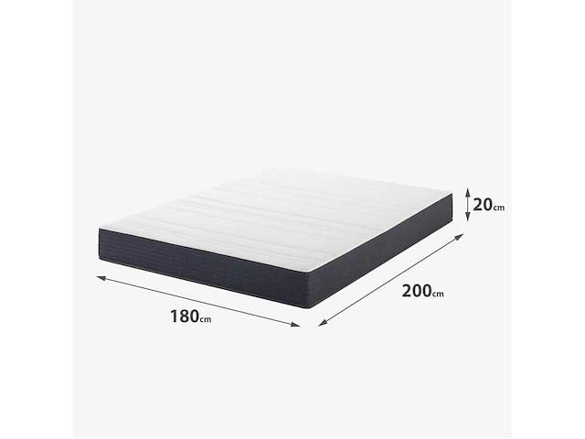 Zinus supreme comfort foam matras 180 x 200 cm, hoogte 20 cm, medium stevigheid, matras in doos, oeko-tex - afbeelding 2 van  5