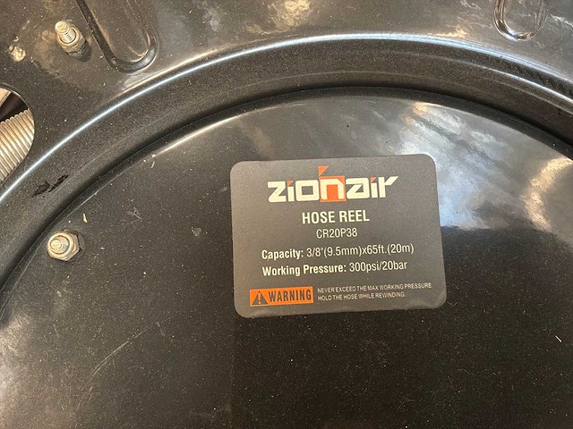 Zionair cr20p38 luchtslanghaspel (2x) - afbeelding 2 van  6
