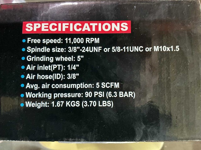 Zionzir a51 pneumatische haakse slijper - afbeelding 1 van  1