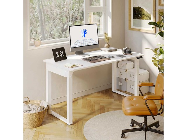 Zit-sta-bureau - (140 x 71 cm) - wit - afbeelding 1 van  7